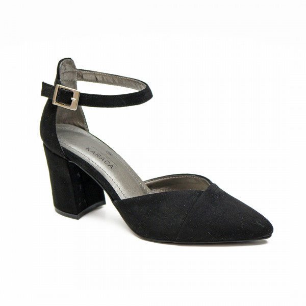 Salim Karaca Siyah Süet Renk Dünyanın En Rahat Topuklu Ayakkabısı