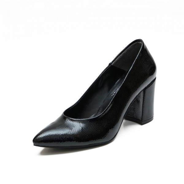 Siyah Rugan Gova Ayakkabı